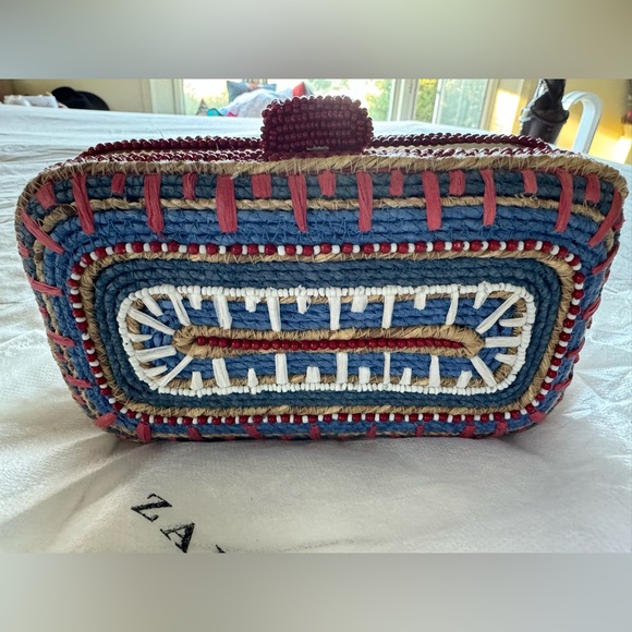 🆕 Zara | 💙❤️🤍Beaded Clutch🤍❤️💙 - Picture 4 of 10
